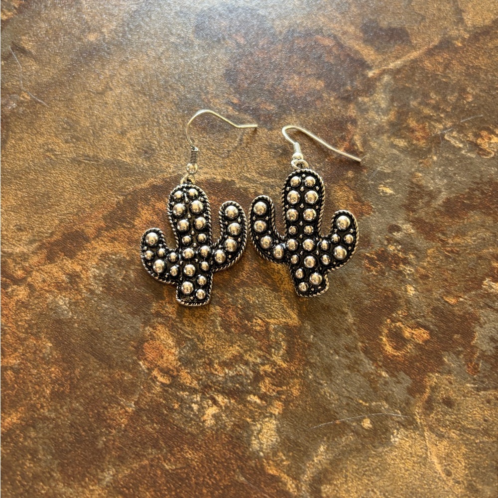 Cactus Shaped Beaded Earrings